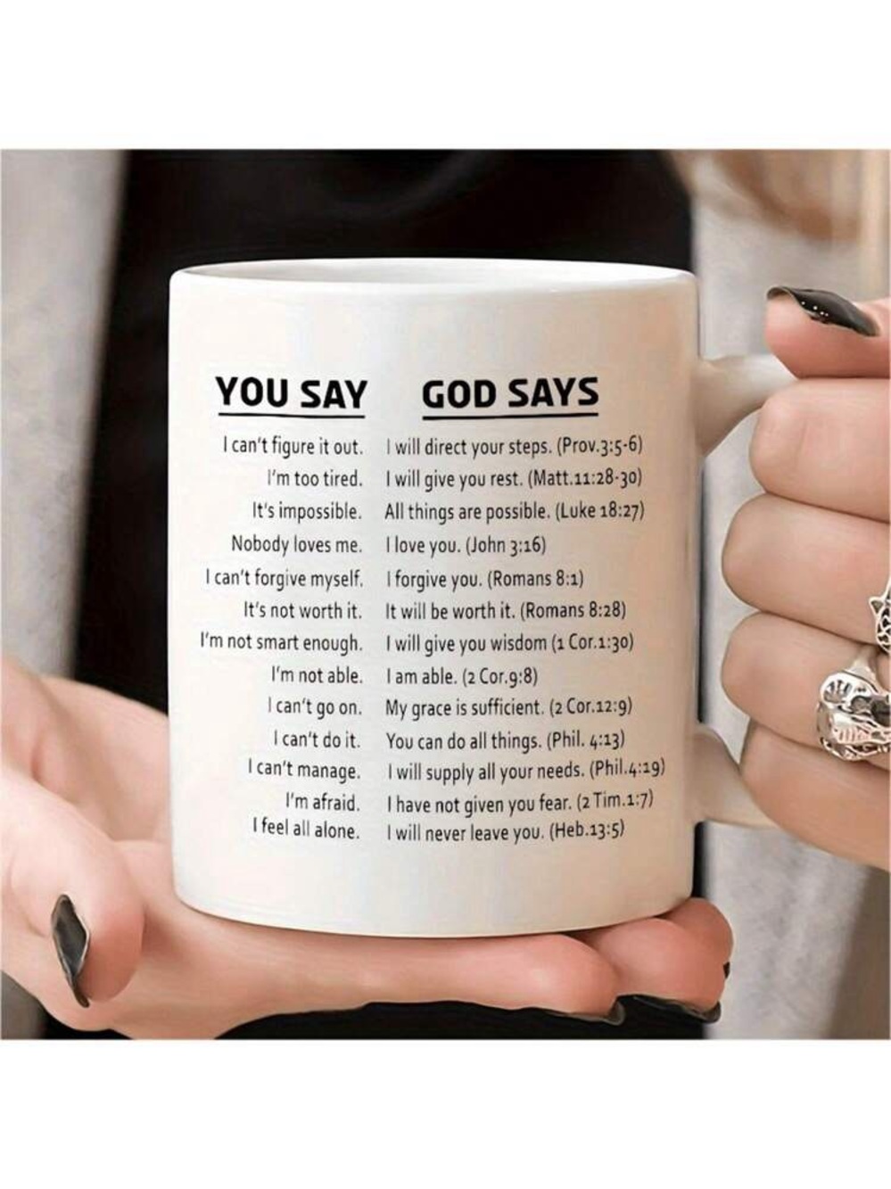 Inspirational 'You Say / God Says' Mug - Picture 2 of 5